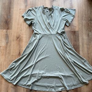 H&M Sage Green Wrap Dress
